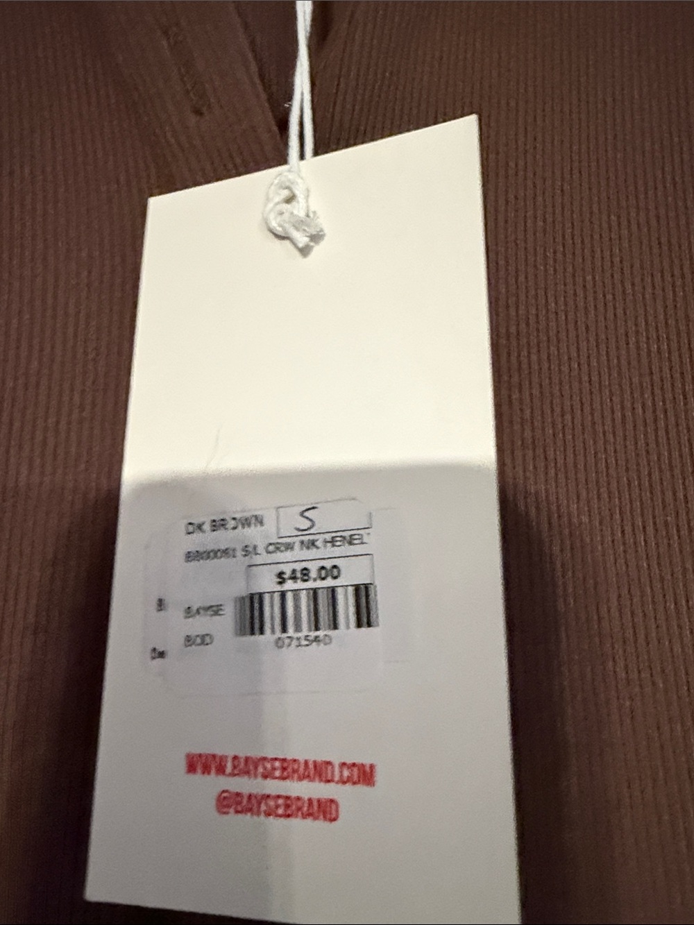 Bayse Ribbed Brown Tank Bodysuit - Picture 4 of 5